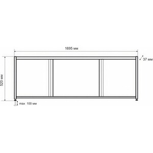 Ванна стальная Kaldewei Cayono 749 Easy-Clean 170x70 с экраном Emmy Бриз и ножками