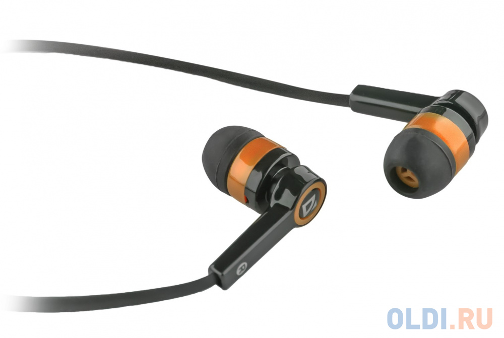 Гарнитура Defender Pulse-420 orange 4-пин 3,5 мм jack, кабель-1,2м