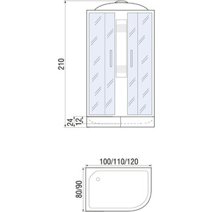 Душевая кабина River Nara 120/90/24 МТ R