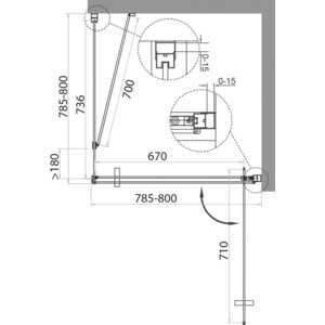 Душевой уголок BelBagno Marmi A-1 80х80 с поддоном, прозрачный, хром (MARMI-A-1-80-C-Cr, ЛП00007)