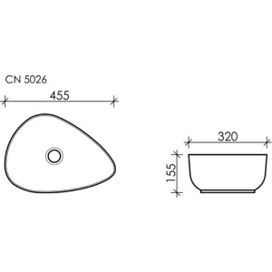 Раковина-чаша Ceramica Nova Element 45х32 белая (CN5026)