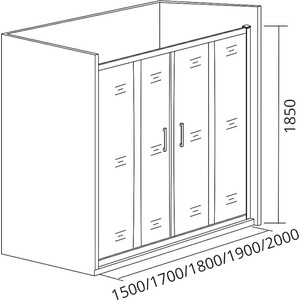 Душевая дверь Good Door Infinity WTW-TD 180х185 матовая Grape, хром (WTW-TD-180-G-CH) в Москвe