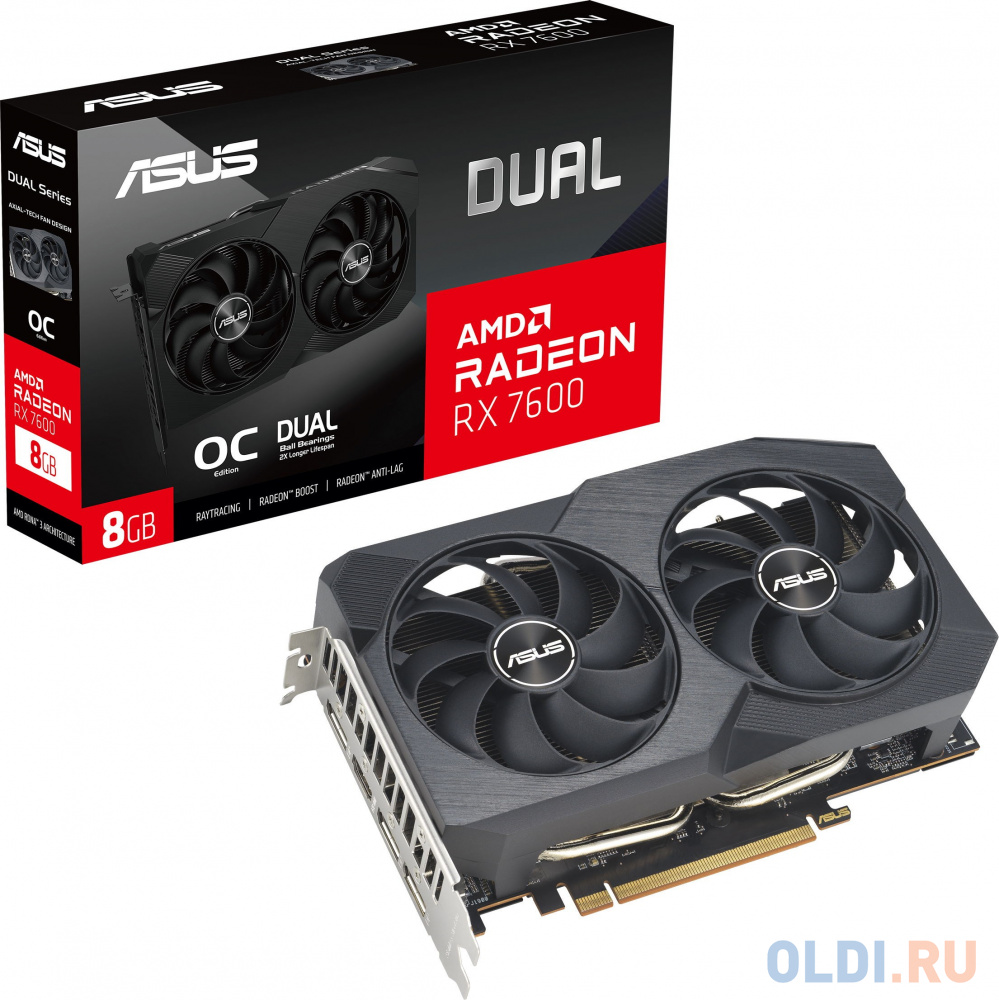 DUAL-RX7600-O8G-V2 /RX7600,HDMI,DP*3,8G,D6 в Москвe