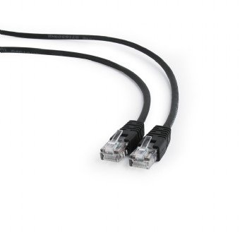 Патч-корд UTP кат.5e, 5м, RJ45-RJ45, черный, Cablexpert (PP12-5M/BK)