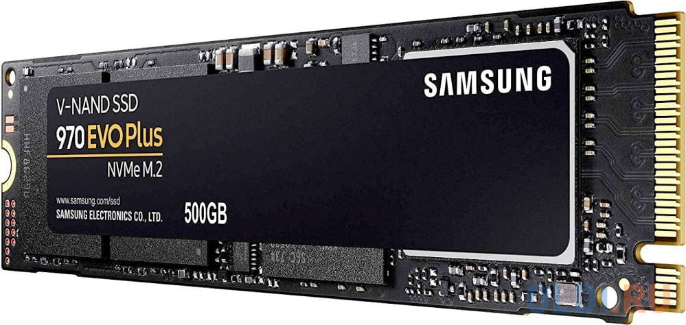 Твердотельный диск 500GB Samsung 970 EVO plus, M.2, PCI-E 3.0 x4, 3D TLC NAND [R/W - 3500/3200 MB/s]