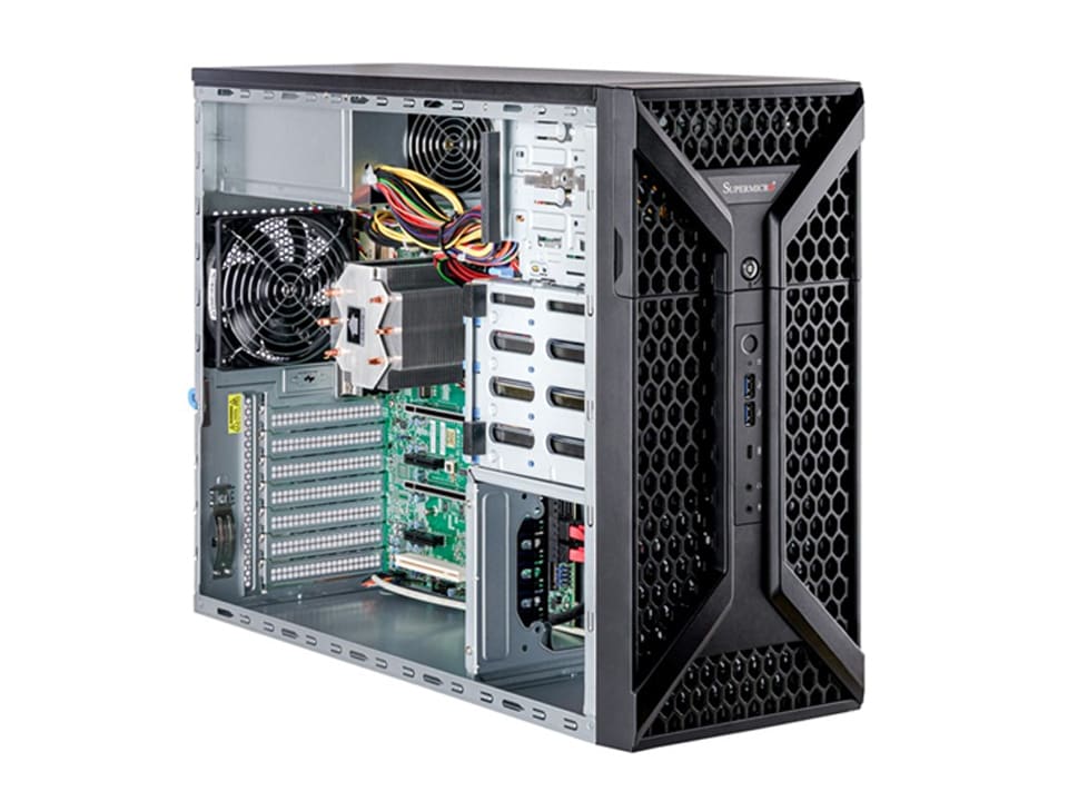 Серверная платформа SuperMicro 531A-IL, 1xLGA1700, 4xDDR5, 3-PCI-E, GLAN, 2.5GLAN, 1x668 Вт, Tower (SYS-531A-IL)