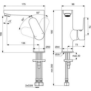 Смеситель для раковины Ideal Standard Cerafine O (BC555AA)