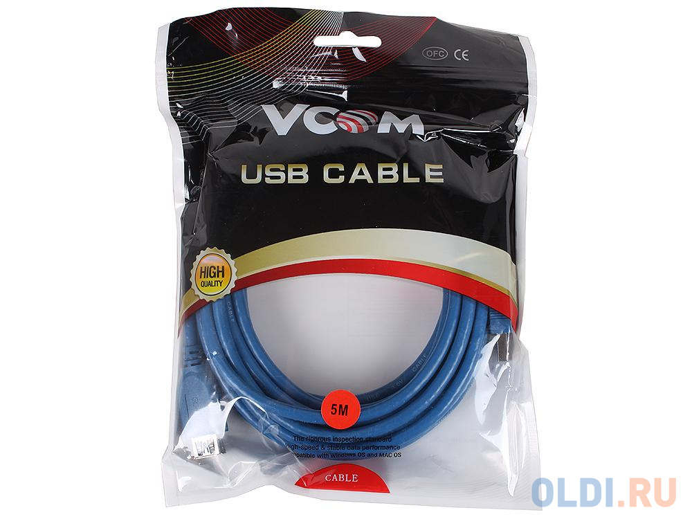 Кабель удлинительный VCOM USB3.0 Am-Af 5m (VUS7065-5M) в Москвe