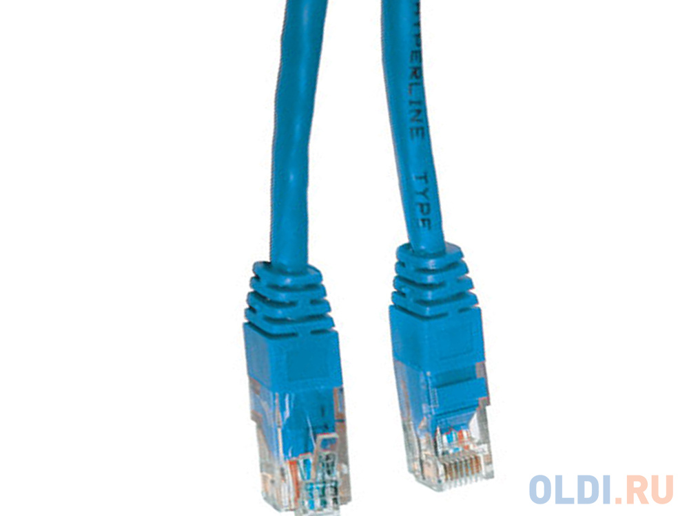 Патч-корд UTP 5E категории 3м Hyperline PC-LPM-UTP-RJ45-RJ45-C5e-3M-LSZH-BL синий
