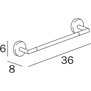 Полотенцедержатель Inda Forum 36 см, хром (A3618ECR)