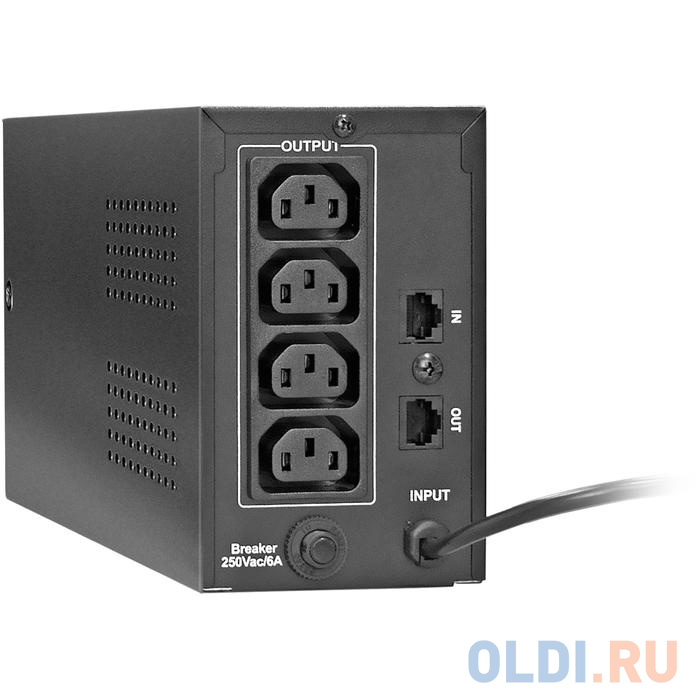 Exegate EP285538RUS ИБП ExeGate Power Back BNB-600.LED.AVR.C13.RJ <600VA/360W, LED, AVR,4*IEC-C13, RJ45/11, Black> в Москвe