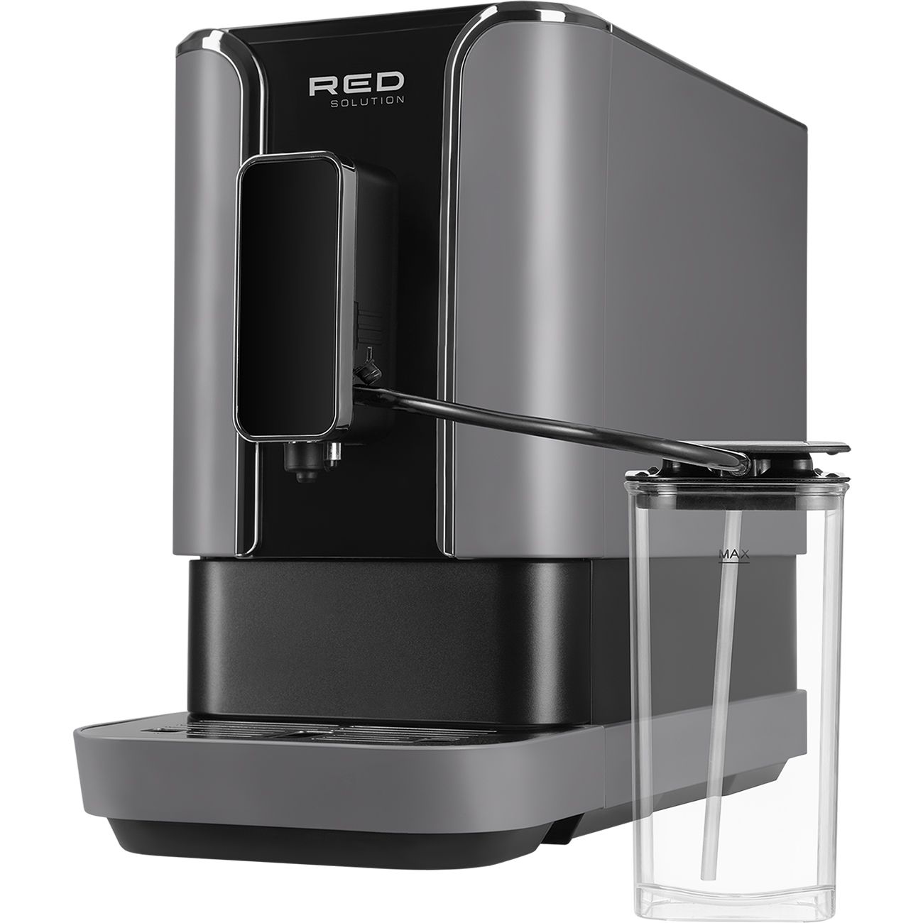Кофеварка автоматическая Red Solution RCM-1550, 1.47 кВт, кофе зерновой, 1.1 л, капучинатор, серый/черный ( RCM-1550)