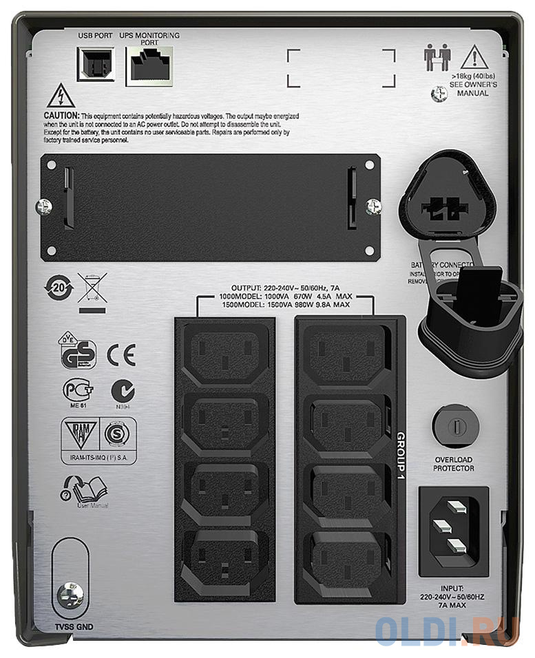 ИБП APC SMT1500I Smart-UPS 1500VA/980W LCD