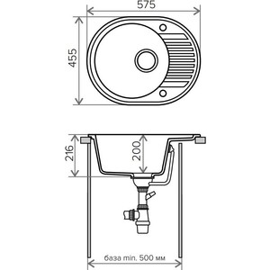 Кухонная мойка Tolero Classic R-122 №911 черный (765926)