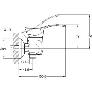 Смеситель для душа G.lauf KLO (KLO5-A048)