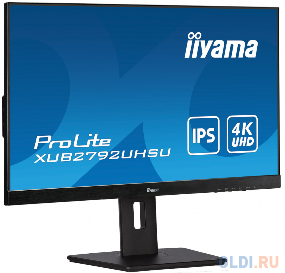 Монитор Iiyama 27" XUB2792UHSU-B5 черный IPS LED 16:9 DVI HDMI M/M матовая HAS Piv 350cd 178гр/178гр 3840x2160 60Hz DP 4K USB 6.7кг в Москвe