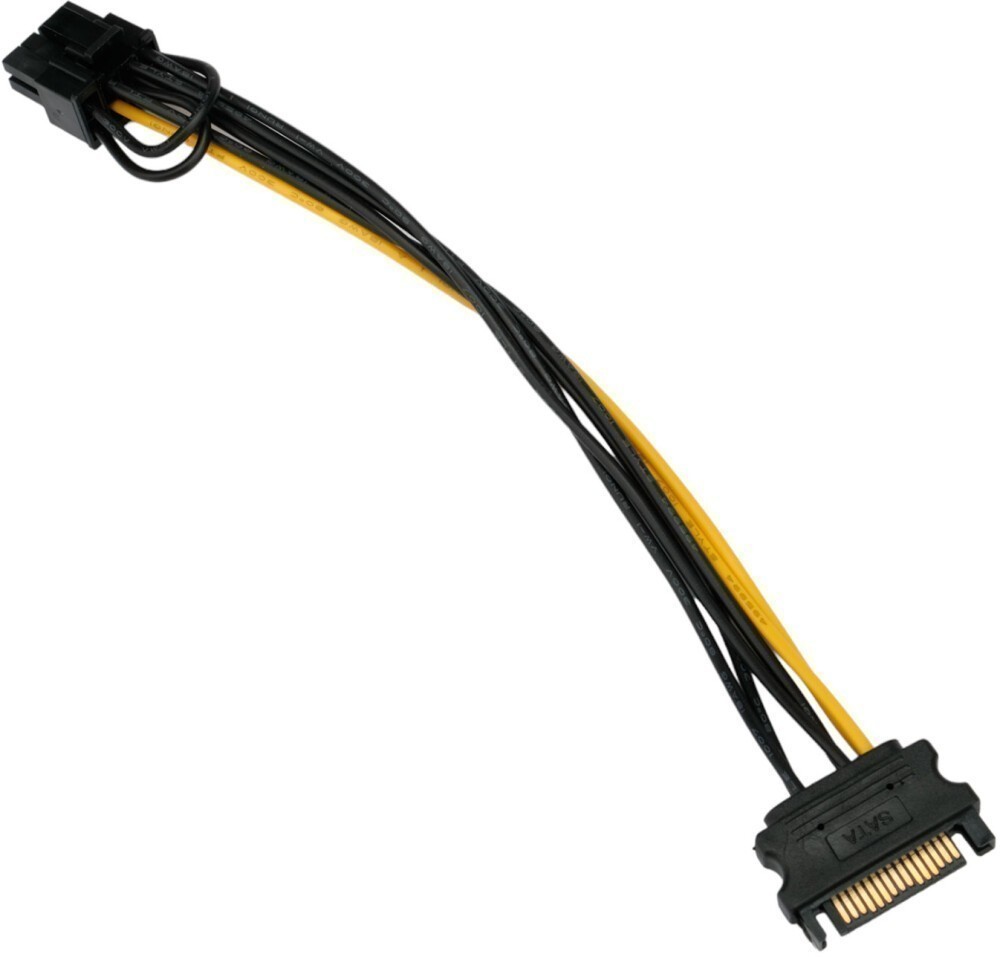Кабель питания SATA-PCI-E 8-pin Cablexpert, 20 см, прямой (CC-PCIE-SATA-20CM)