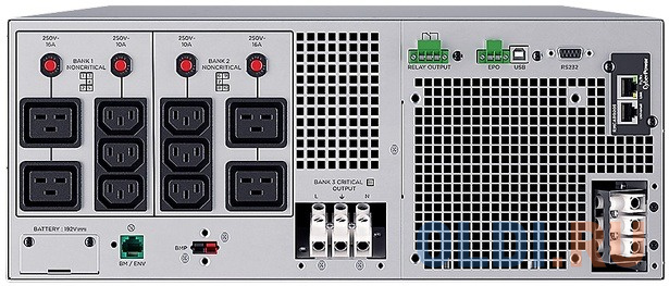 Источник бесперебойного питания/ UPS CyberPower OL8KERTHD Online 8000VA/8000W USB/RS-232/Dry/EPO/SNMPslot/BM/ENV/RJ11/45/ВБМ (6 IEC С13, 1 IEC C19, te