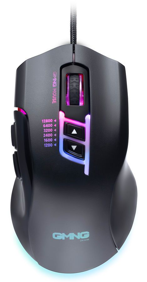 Мышь проводная Oklick GMNG XM004, 12800dpi, оптическая светодиодная, USB, черный (1651282)