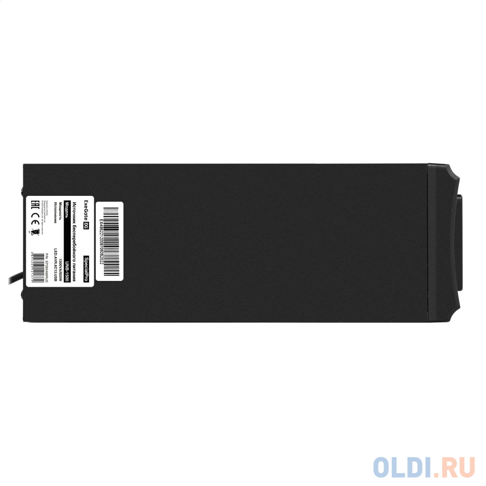 Exegate EP285496RUS ИБП ExeGate SpecialPro UNB-1500.LED.AVR.C13.RJ.USB <1500VA/950W, LED, AVR, 6*IEC-C13, RJ45/11, USB, Black>