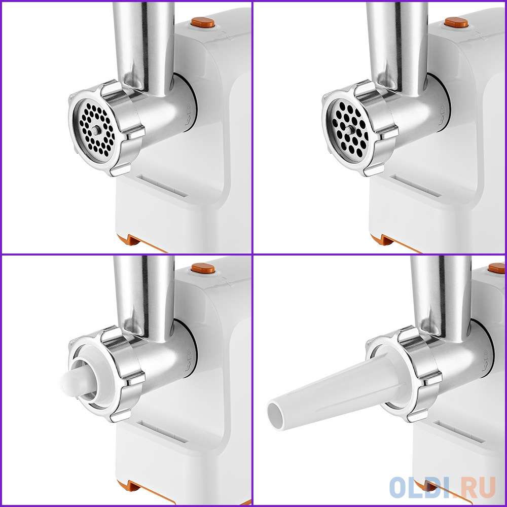 Мясорубка Kitfort КТ-2113-1 1000Вт белый/оранжевый в Москвe