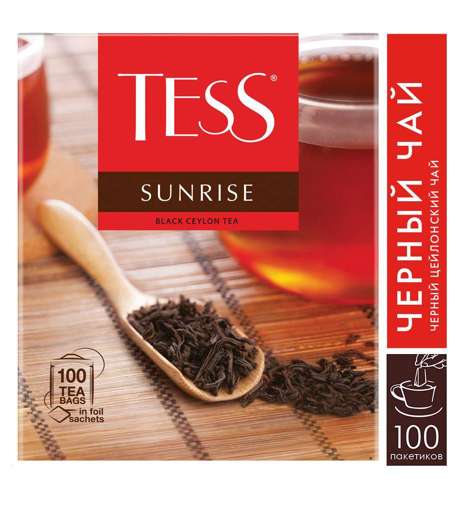 Чай Tess Sunrise черный 100пак. карт/уп. (0918-09)