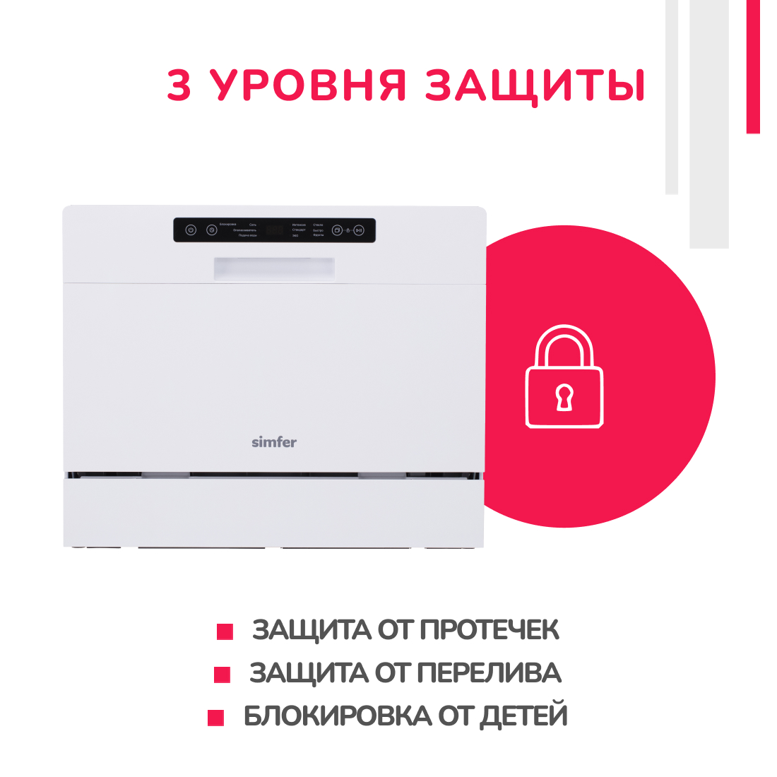 Настольная посудомоечная машина Simfer DWB6601 в Москвe