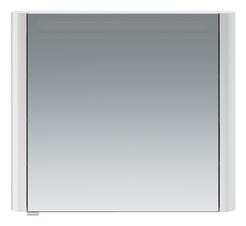 Зеркало, зеркальный шкаф, правый,80 см AM.PM Sensation M30MCR0801WG, с подсветкой, цвет: белый, глянец, шт
