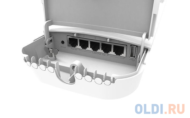 Точка доступа MikroTik RBOmniTikPG-5HacD OmniTIK 5 POE ac with 2 x 7.5dBi integrated 5GHz Omni antennas, High Gain Dual Chain 802.11an/ac wireless, 72