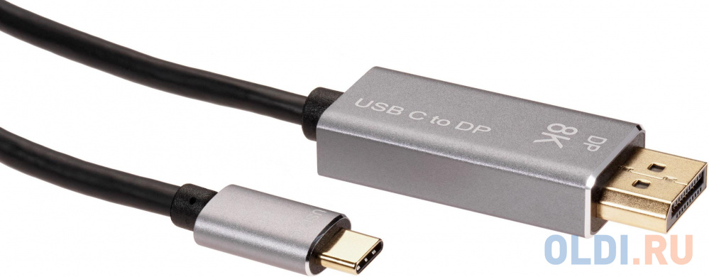 Кабель DisplayPort 1.8м VCOM Telecom CU480MC-1.8M круглый черный серый в Москвe