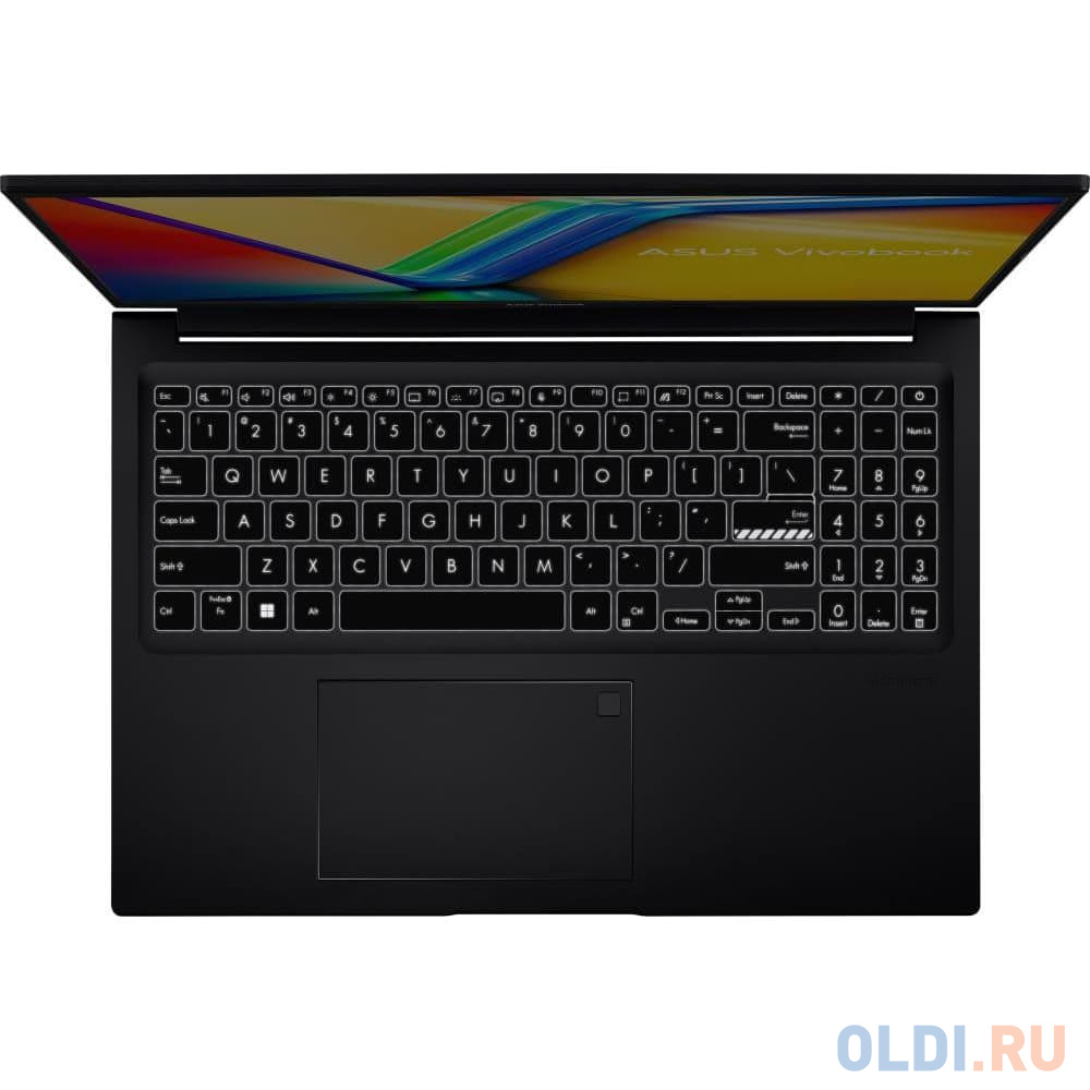 Ноутбук ASUS VivoBook Series M1605YA-MB591 16" 1920x1200/AMD Ryzen 5 7430U/RAM 16Гб/SSD 512Гб/AMD Radeon Vega 7/ENG|RUS/DOS черный 1.88 кг 90NB10