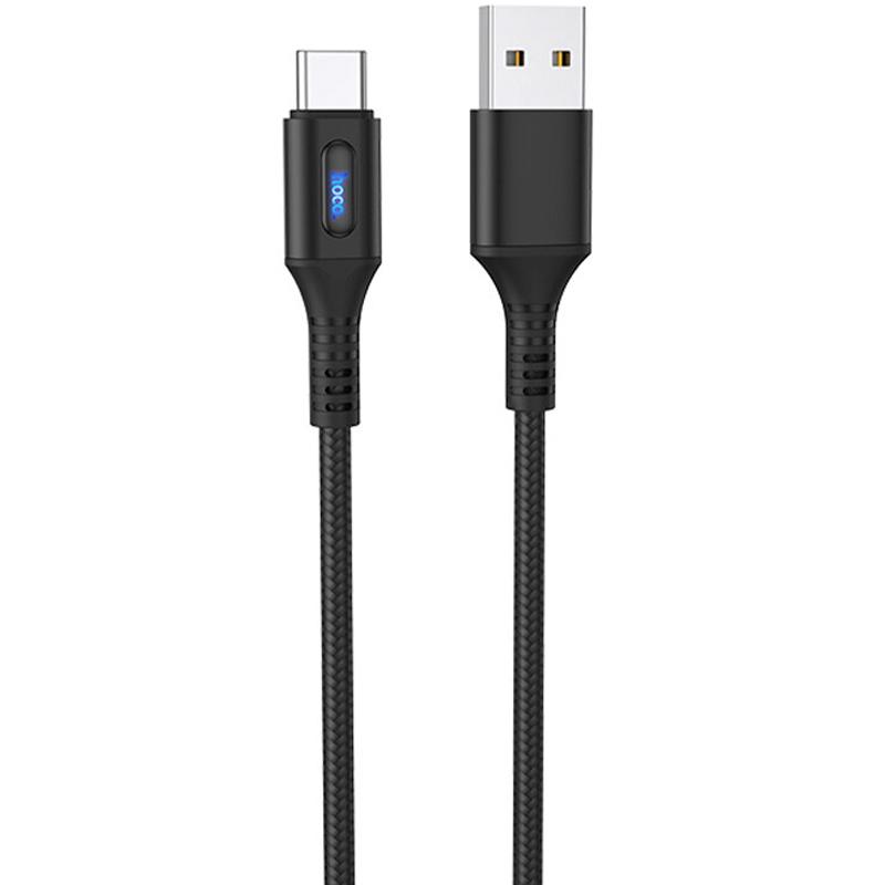 Кабель USB 2.0(Am)-Type-C, 1.2м, черный Hoco Admirable U79 (24298)