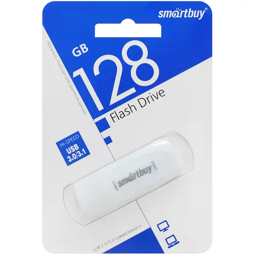 Флешка 128Gb USB 3.0 SmartBuy Scout SB128GB3SCW, белый (SB128GB3SCW) в Москвe