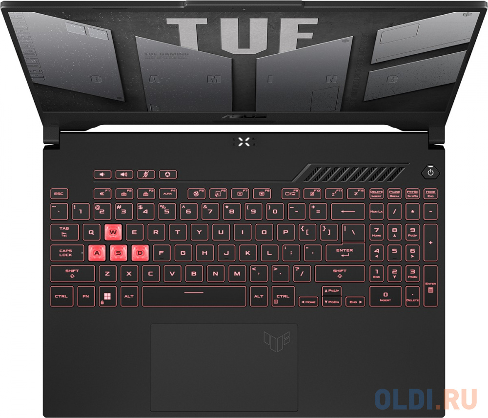 Ноутбук Asus TUF Gaming A15 FA507XI-HQ014 Ryzen 9 7940HS 16Gb SSD512Gb NVIDIA GeForce RTX4070 8Gb 15.6" IPS WQHD (2560x1440) noOS grey WiFi BT Ca