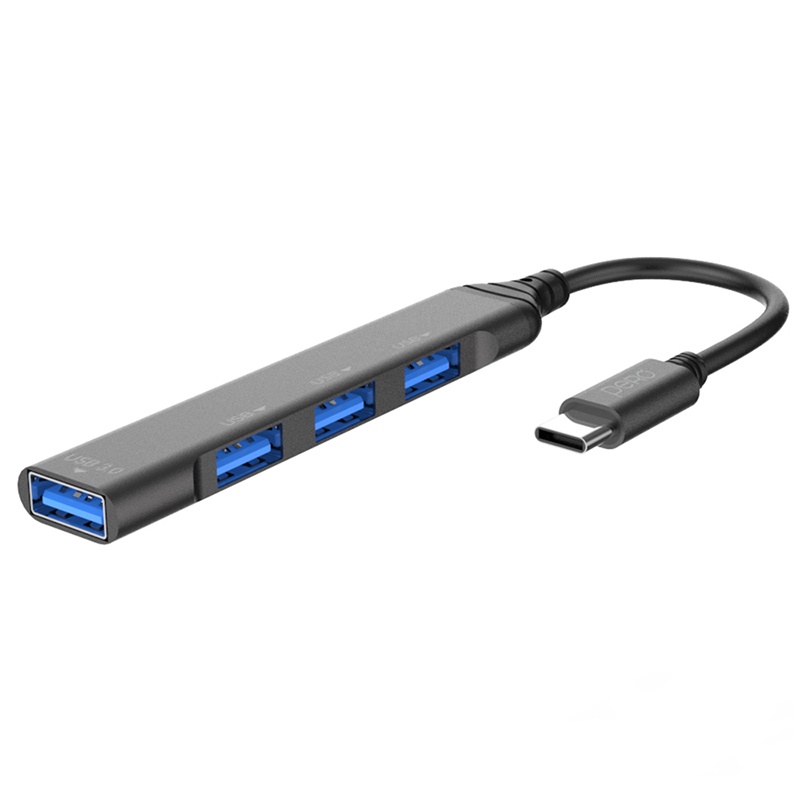 Хаб USB Pero MH02 USB-C - USB 3.0+3xUSB 2.0 Grey MH02GR в Москвe