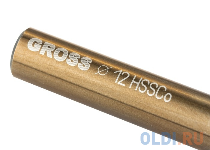 Сверло спиральное по металлу, 12 мм, HSS-Co// Gross