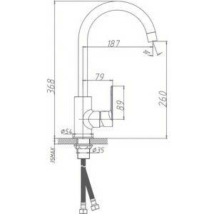 Смеситель для кухни Haiba HB505-3 пепельный (HB70505-3)