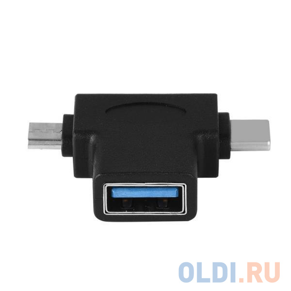 Переходник Type-C microUSB ORIENT UC-302 черный