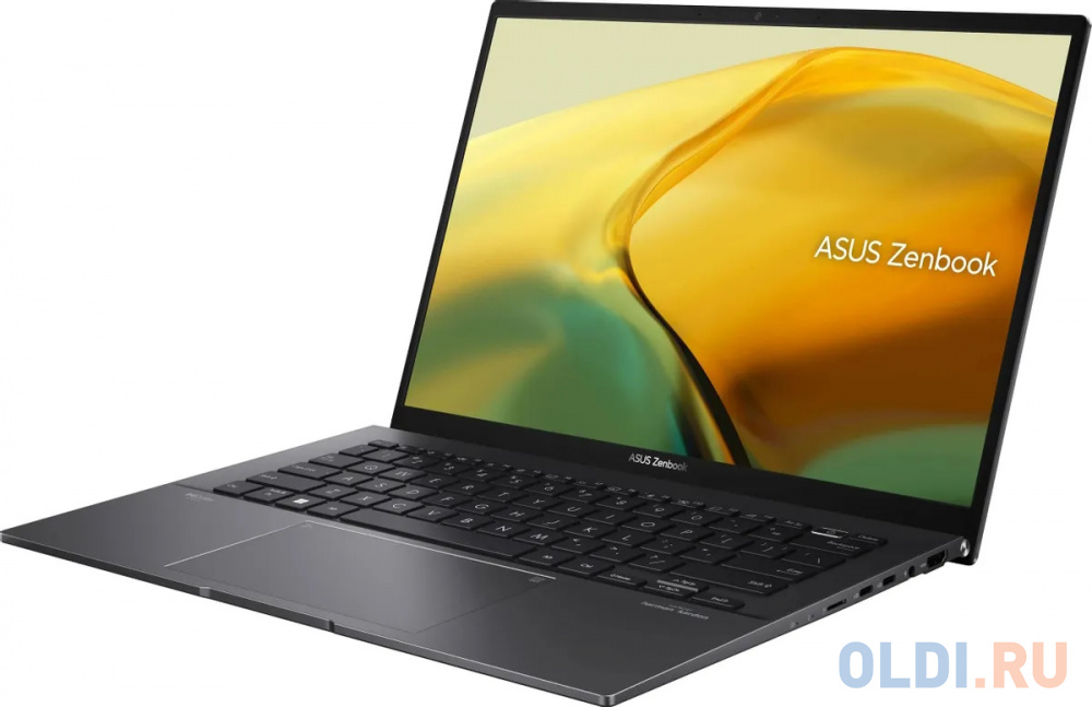 Ноутбук Asus Zenbook 14 UM3402YA-KP381W Ryzen 5 7530U 8Gb SSD512Gb AMD Radeon 14" IPS WQXGA (2560x1600) Windows 11 Home black WiFi BT Cam Bag (90