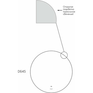 Зеркало Reflection Hoop 65х65 подсветка, сенсор (RF4310HO)