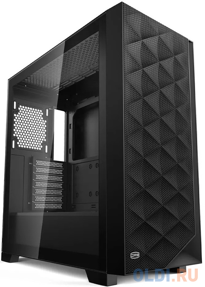 Корпус без блока питания/ PCCOOLER C3D510 BK, Mesh Mid Tower, Black, TG, 0.7 SPCC, no fans E-ATX, ATX, mATX, mITX 170/390/205mm 2x2.5", 2x3.5&quo