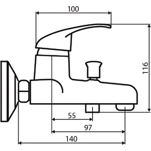 Смеситель для ванны Dorff Comfort (D8010000)