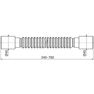 Гофра для сифона под раковину AlcaPlast 40x40 (A710)