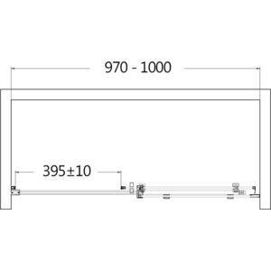 Душевая дверь AQUAme 100х195 прозрачная, хром (AQM4803-10) в Москвe