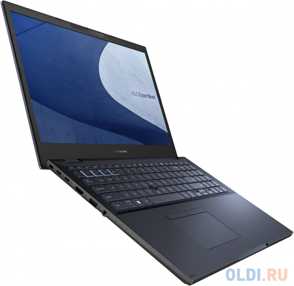 Ноутбук ASUS ExpertBook L2502CYA-BQ0192 AMD R5-5625U/8Gb/512Gb SSD/15.6" FHD WV 250NITS/Kbd ENG-RUS Chiclet/FP/RJ45/No OS/star black