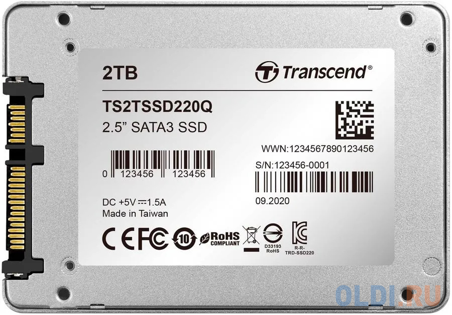 SSD накопитель Transcend SSD220Q 2 Tb SATA-III