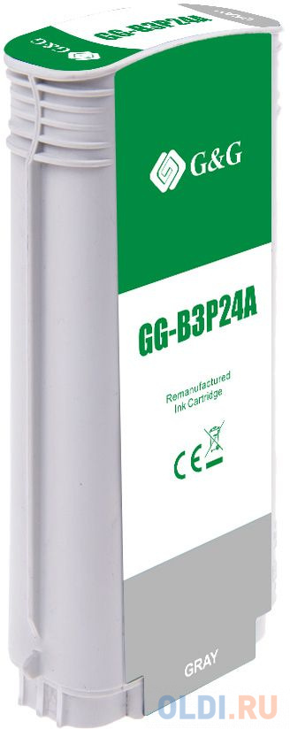 Картридж струйный G&G №727 GG-B3P24A серый (130мл) для HP DJ T920/T1500/T2530