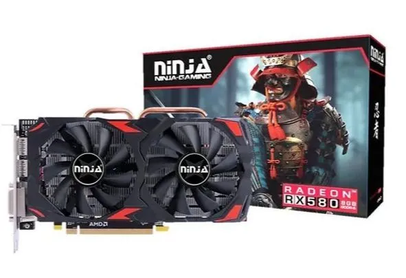 Видеокарта Ninja AMD Radeon RX 580 2048SP, 8Gb DDR5, 256 бит, PCI-E, DVI, HDMI, DP, Retail (AFRX58085F)