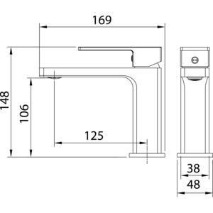 Смеситель для раковины Grossman Style хром глянцевый (510.K35.05.100) в Москвe