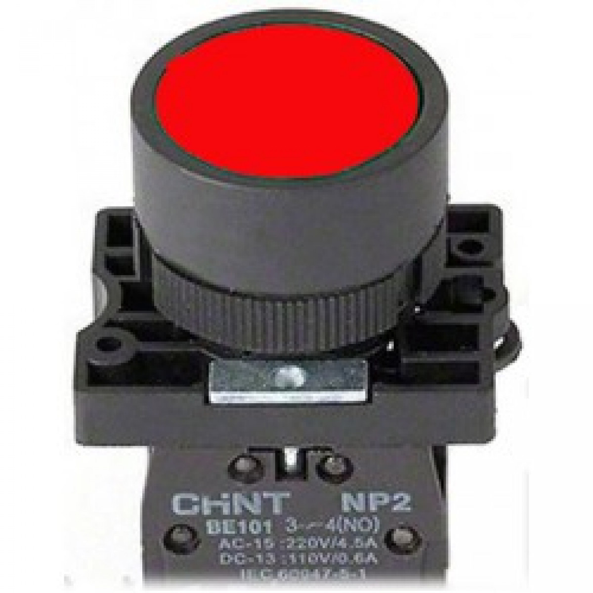 Кнопка плоская 1NC, красный, CHINT NP2-EA42 (574817)
